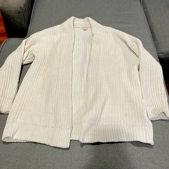 A New Day Cream Color Cable Knit Soft Open Cardigan - Picture 1 of 9